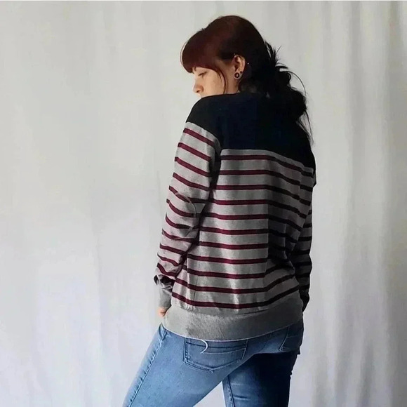 Bossini Striped Colorblock Sweatshirt - M - Picture 4 of 6